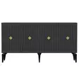 Konsolbord Hanah Home Midas Antracit Guld Spånskiva 150x79x40 cm - Byråer och skåp - 8683742835783 - 1
