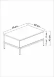 Soffbord Hanah Home Lord Antracit Guld Spånskiva 90x40x60 cm - Soffbord - 8684282483953 - 5