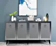 Konsolbord Hanah Home Bare Antracit Silver Spånskiva 150x40x80 cm - Byråer och skåp - 8683742034933 - 2