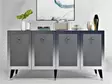 Konsolbord Hanah Home Bare Antracit Silver Spånskiva 150x40x80 cm - Byråer och skåp - 8683742034933 - 5