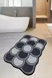 Badrumsmatta Mijölnir Mörkblå Grå 100% Polyester Antibakteriell Halkfri 70x120 cm - Badrumsmattor och våtrumsmattor - 8683743784363 - 1