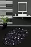 Badrumsmatta Mijölnir Svart Antibakteriell Halkfri 100% Polyester 80x120 cm - Badrumsmattor och våtrumsmattor - 8682870914773 - 2