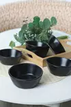 Skål Set Hermia Svart Keramik 6 Delar - Serveringsfat - 8684283059393 - 2