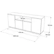 Konsolbord Hanah Home FR15AA Furu Antracit Spånskiva 180x75x44,5 cm - Byråer och skåp - 8684282994053 - 6