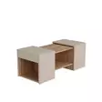 Soffbord Hanah Home Sartos Furu Beige Spånskiva 100x37x40 cm - Soffbord - 8684283433803 - 1