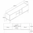 TV-bänk Hanah Home Carmen 1532 Ek Spånskiva 150x52x34 cm - TV-bänkar - 8683743041893 - 7