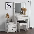 Sminkbord Hanah Home Nice Marmormönster Spånskiva 65x139x35 cm - Toalettbord - 8684282984863 - 4