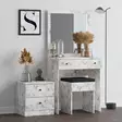 Sminkbord Hanah Home Nice Marmormönster Spånskiva 65x139x35 cm - Toalettbord - 8684282984863 - 3