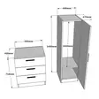 Förvaringsskåp Hanah Home Cc6W Vit Spånskiva 60x72x47 cm 40x140x47 cm - Skåp och byråer - 8683342772303 - 6