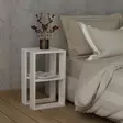 Sängbord Hanah Home Lonie Vit Spånskiva 30x55x30 cm - Nattduksbord - 8681181862353 - 1