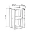 Sängbord Hanah Home Lonie Vit Spånskiva 30x55x30 cm - Nattduksbord - 8681181862353 - 3