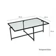 Soffbord Hanah Home Sun S408 Svart Härdat Glas 94x35x64 cm - Soffbord - 8683342949583 - 9