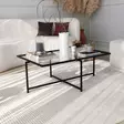 Soffbord Hanah Home Sun S408 Svart Härdat Glas 94x35x64 cm - Soffbord - 8683342949583 - 4