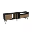 TV-bänk Hanah Home Mistico Valnöt Svart Spånskiva 180x58,7x35,5 cm - TV-bänkar - 8681875670493 - 3
