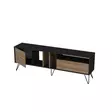 TV-bänk Hanah Home Mistico Valnöt Svart Spånskiva 180x58,7x35,5 cm - TV-bänkar - 8681875670493 - 4