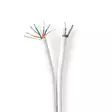 IEC (Coax) CAT6 kombikabel på rulle | RG58 | 75 Ohm | Dubbelskärmad | ECA | 10.0 m | Rund | Vit | Rulle - Antennkablar - 5412810320363 - 66