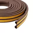 Mag-Pro P-profil fönstertätning, 6 m, brun – EPDM-gummi, självhäftande - Fönster- och dörrtätningar - 6418536038253 - 4
