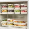 Kylskåpsorganisatör Hermia Grå Plast 14 Delar - Matlådor och matförvaringsbehållare - 8684283501243 - 2