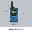 Walkie-Talkie Set | 2 handenheter | Upp till 7 km | Frekvenskanaler: 8 | PTT / VOX | 24 h standby | Laddningsstation ingår | Hörlursutgång | Blå / Svart - Walkie-talkies och megafoner - 8712412592623 - 58
