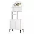 Kaffebarskåp Hanah Home Lyon 80 Vit Svart Spånskiva 81,3x201x35 cm - Skåp och byråer - 8684283401673 - 1