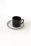 Kaffekoppar Set Hermia Vit Svart Keramik 12 Delar - Kaffe- och teserviser - 8684283356003 - 8