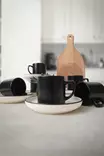 Kaffekoppar Set Hermia Vit Svart Keramik 12 Delar - Kaffe- och teserviser - 8684283356003 - 6