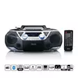Bärbar Boombox med DAB+/FM-radio, Bluetooth®, CD, kassettbandspelare och USB-spelare Silver - Radioapparater - 8711902065043 - 1