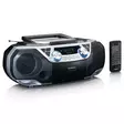 Bärbar Boombox med DAB+/FM-radio, Bluetooth®, CD, kassettbandspelare och USB-spelare Silver - Radioapparater - 8711902065043 - 13
