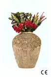 Dekorativ Kruka Aberto Design BK068 Ecru Keramik 18x28 cm - Hängande blomkrukor och vaser - 8684283781683 - 3