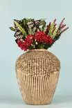 Dekorativ Kruka Aberto Design BK068 Ecru Keramik 18x28 cm - Hängande blomkrukor och vaser - 8684283781683 - 2