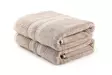 Handduk Set Mijölnir Ljusbrun 60% Bambu 40% Bomull 50x90 cm 2 Delar - Handdukar - 8684282253983 - 1