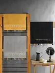 Handduk Set Mijölnir Svart Senap Grå 100% Bomull 50x90 cm 3 Delar - Handdukar - 8682870696013 - 2