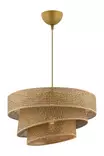 Taklampa Opviq Couper Hazeran Beige Metall Bomull 40 x 40 cm - Tak- och vägglampor - 8684283466283 - 3