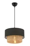 Taklampa Opviq Echo Beige Svart Metall Bomull 30 x 30 cm 65 cm - Tak- och vägglampor - 8684283467143 - 4