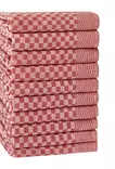 Kökshandduk Set Hermia Lola Röd Bomull Polyester 10 Delar - Kökstextilier - 8683742885443 - 1