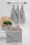 Kökshandduk Set Hermia Lola Mörkgrå Bomull Polyester 10 Delar - Kökstextilier - 8684283877133 - 1