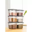 Förvaringslåda Set Hermia Antracit Plast 6 Delar - Matlådor och matförvaringsbehållare - 8684282831723 - 4