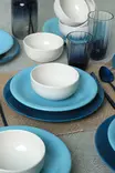 Matsservis Hermia Blå Vit Keramik 18 Delar - Serveringsfat - 8684282417903 - 3