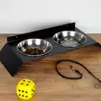 Matskål Hanah Home Pet018 Svart Metall 50x6x20 cm - Mat- och dryckeskärl - 8682870777163 - 3