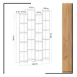 Bokhylla Hanah Home Semm Ek Spånskiva 134,4x180x25 cm - Bokhyllor - 8681875179033 - 4