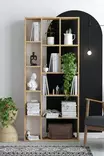 Bokhylla Hanah Home Demios Ek Spånskiva 75x170x18 cm - Bokhyllor - 8683743015863 - 2
