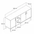 Konsolbord Hanah Home Exxen Ek Spånskiva 180x80x45 cm - Byråer och skåp - 8683743041763 - 1