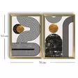 Inramad MDF-tavla Wallity Guld Vit Svart MDF 38x53 cm 2 Delar - Tavlor och ramar - 8683743825073 - 1
