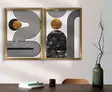 Inramad MDF-tavla Wallity Guld Vit Svart MDF 38x53 cm 2 Delar - Tavlor och ramar - 8683743825073 - 2