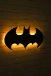 Dekorativ Led Väggdekor Wallxpert Batman Gul MDF 50x25 cm - Tavlor och ramar - 8682870904033 - 3