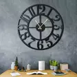 Väggklocka Metall Wallity Circle XL Svart Metall 70x70 cm - Väggklockor - 8681875050073 - 2