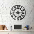 Väggklocka Metall Wallity Circle XL Svart Metall 70x70 cm - Väggklockor - 8681875050073 - 3