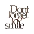Väggdekor Metall Wallity Rusty Dont Forget For Smile Antiquation Metall 67x70 cm - Dekorationer, prydnadsföremål - 8684282644743 - 1