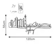 Väggdekor Metall Wallity Sydney Svart Metall 120x52 cm - Dekorationer, prydnadsföremål - 8683342852913 - 6