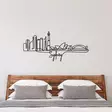 Väggdekor Metall Wallity Sydney Svart Metall 120x52 cm - Dekorationer, prydnadsföremål - 8683342852913 - 4